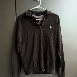 U.S. Polo Assn. Charcoal Zip-Up Sweater